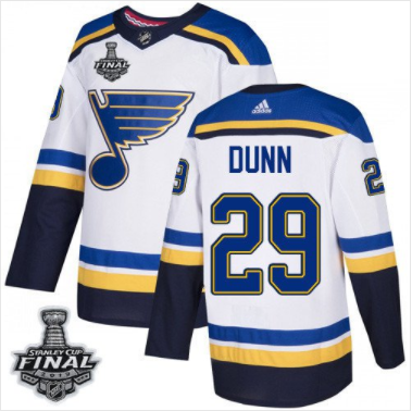 Blues #29 Vince Dunn Weiß 2019 Stanley Cup Final Stitched